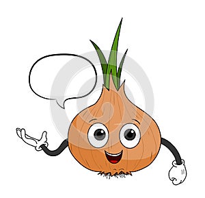 Cartoon Onion With Text