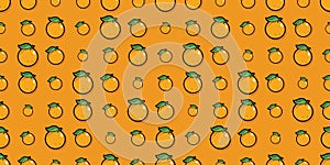 Cartoon oranges pattern repeat background