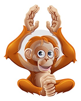 Cartoon OrangUtan Animal Character