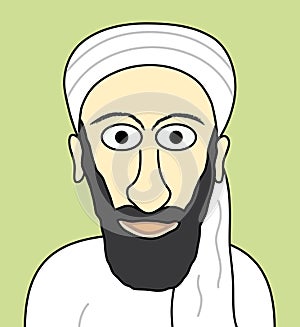 Cartoon Osama bin Laden photo