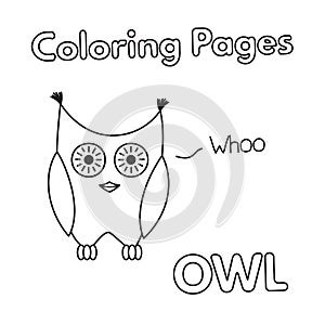Cartoon Owl Coloring Book