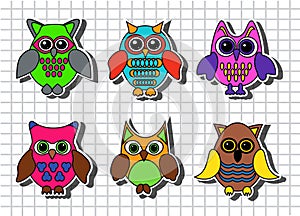 Cartoon owls