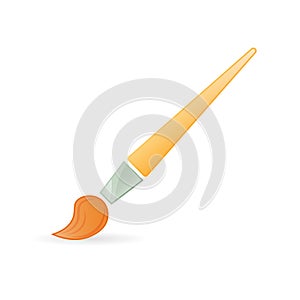 Cartoon paint brush icon.