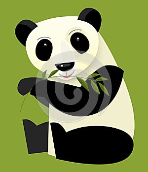 Cartoon panda - illustration for the children