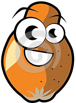 Cartoon papaya isolated illustration