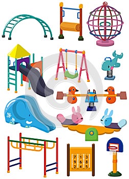 Cartoon park playground icon