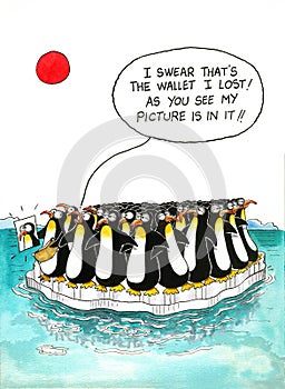 Cartoon about penguins' resemblance