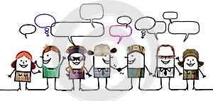 Cartoon people - social network and diversity