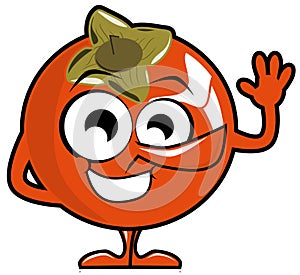 Cartoon persimmon isolated illustration