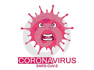 Cartoon personage Coronavirus