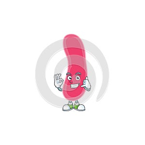 Cartoon picture of fusobacteria make a call gesture