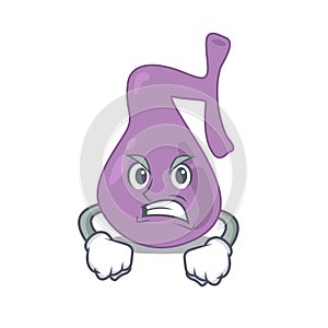 A cartoon picture of gall bladder showing an angry face