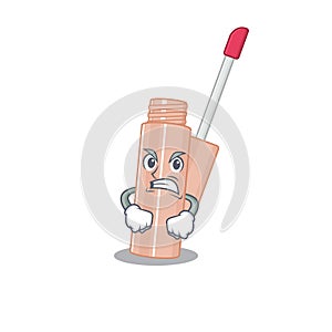 A cartoon picture of lip tint showing an angry face