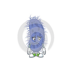 Cartoon picture of salmonella typhi with worried face