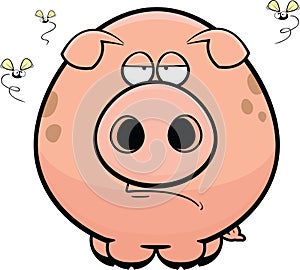 Cartoon Pig Grumpy