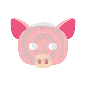 Cartoon piggy mask vector