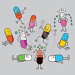 Cartoon pills