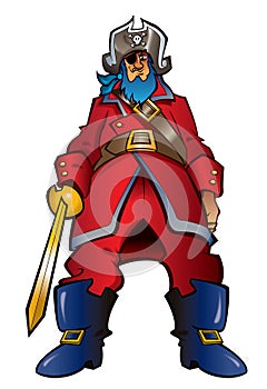 Cartoon Pirate Captain