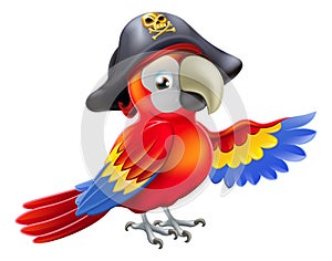 Cartoon pirate parrot photo