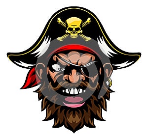 Cartoon Pirate Sports Mascot