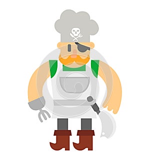 Cartoon pirate vector character