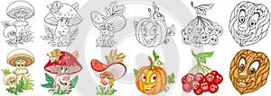 Cartoon Plants set