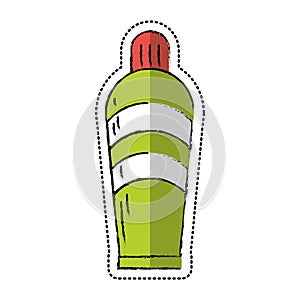 Cartoon plastic tube cream icon