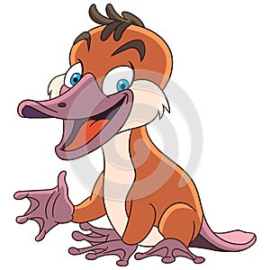 Cartoon platypus animal