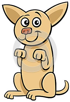 cartoon playful dog animal character doing a stnad trick