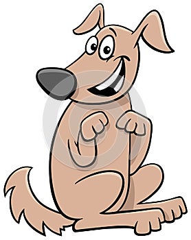 Cartoon playful dog pet animal character