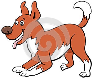 Cartoon playful dog pet animal character