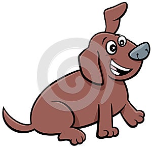 Cartoon playful puppy comic animal character