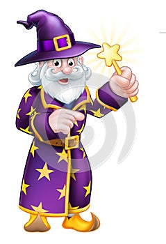 Cartoon Pointing Wizard