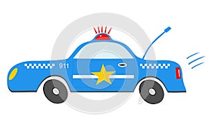 Cartoon police car