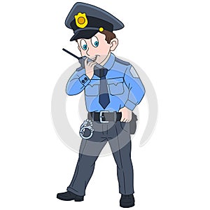 Cartoon police officer, policeman