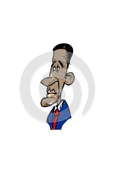 Cartoon portrait of an African-American man