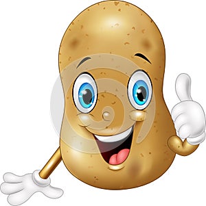 Cartoon potato giving thumbs up