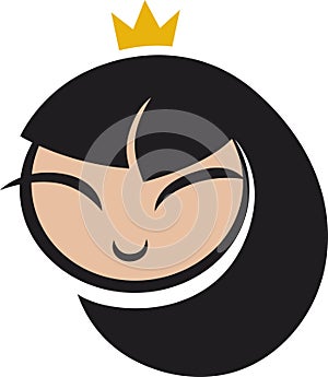 Cartoon princess icon