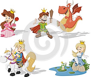 Cartoon princesses and princes