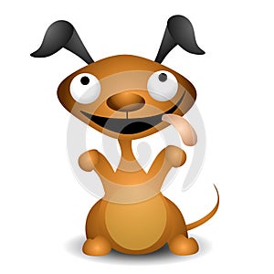 Cartoon Puppy Dog Begging photo