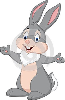 Cartoon rabbit posing