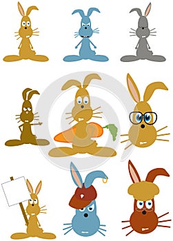 Cartoon rabbits