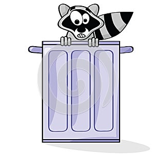 Cartoon raccoon