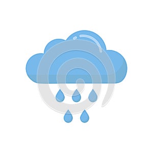 Cartoon rainy cloud vector