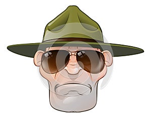 Cartoon Ranger or Drill Sergeant