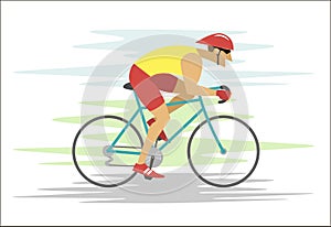 Cartoon rapid cyclist