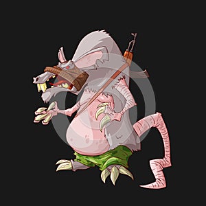 Cartoon Rat Terrorist
