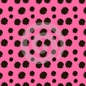 Cartoon realistic leopard vector texture.