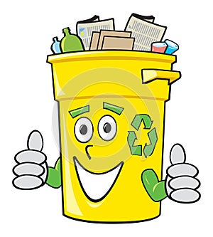 Cartoon Recycling Bin photo