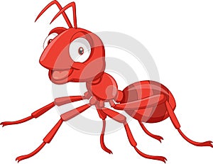 Cartoon red ant